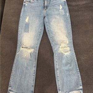 MOTHER Distressed Blue Jeans